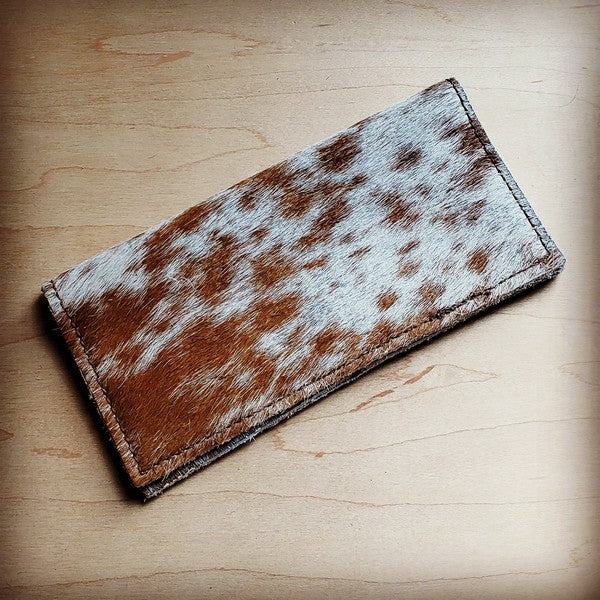 Hair-on-Hide Leather Wallet-Spotted Brindle  (Online Only)