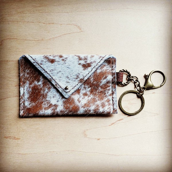 Credit Card Wallet-Spotted Brindle Hair on Hide  (Online Only)