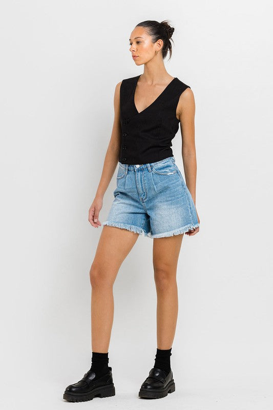 Super High Rise Pleats Shorts (Online Only/Ships from USA)