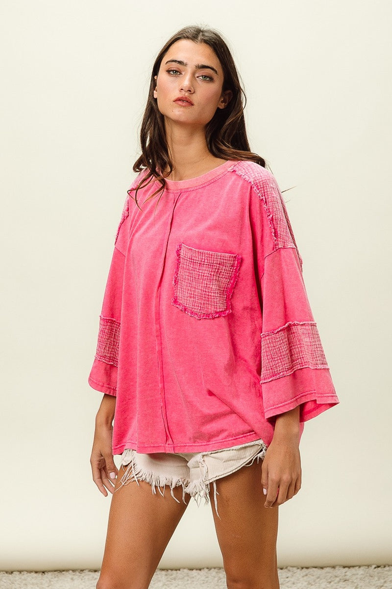 High-Low Washed T-Shirt (Online Only/Ships from USA)