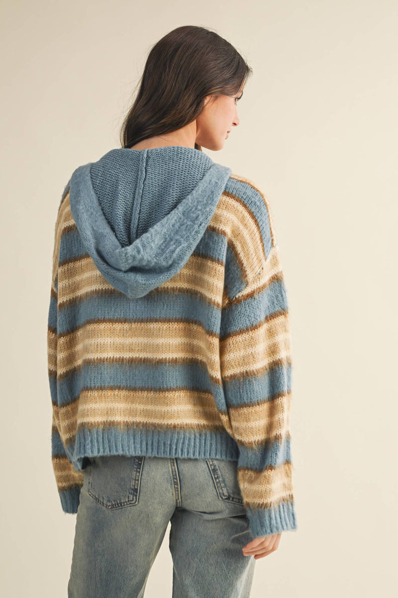 SWEATER HOOD ZIP UP JACKET