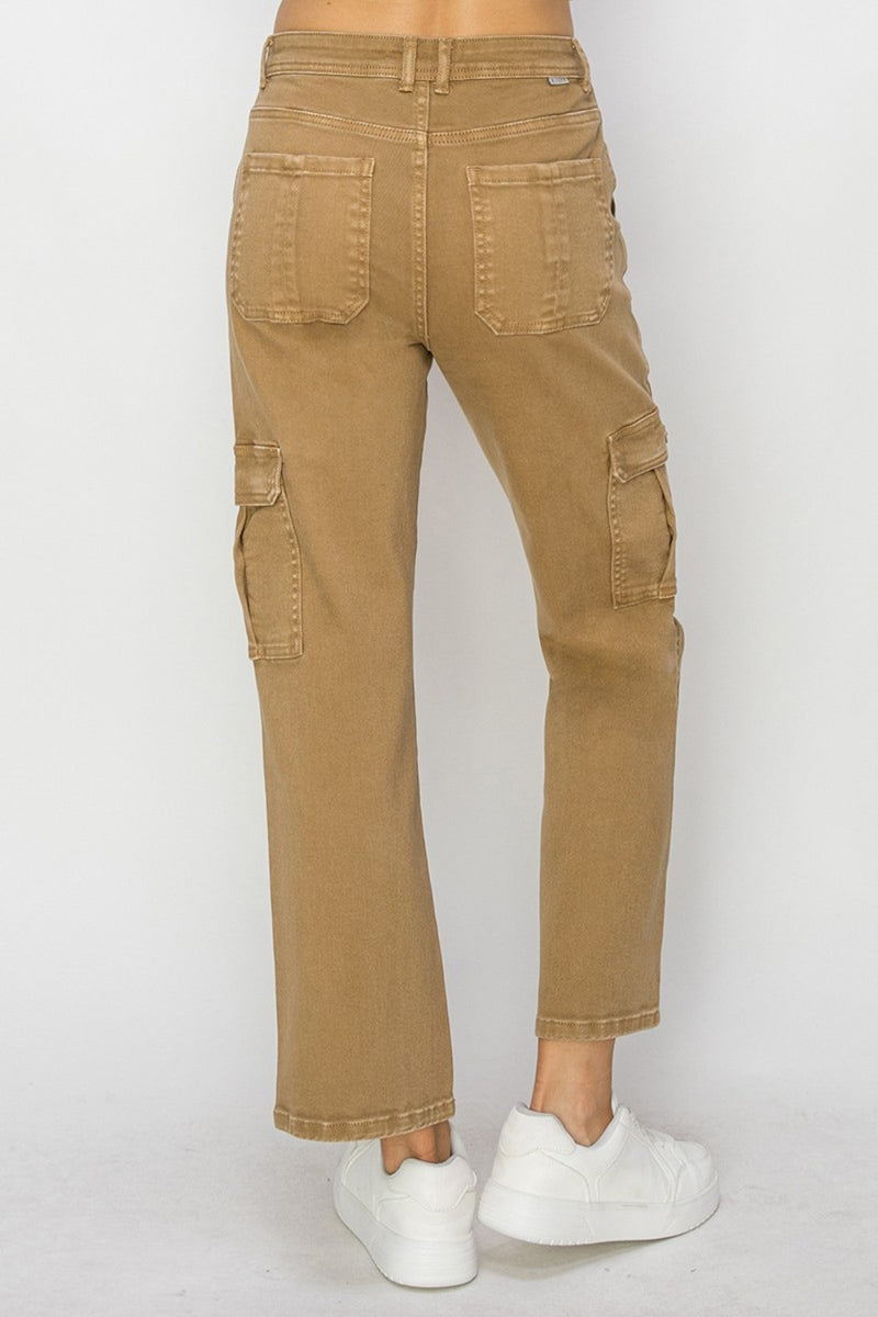 Risen Full Size High Rise Cargo Jeans (Online Only/ Ships from USA)