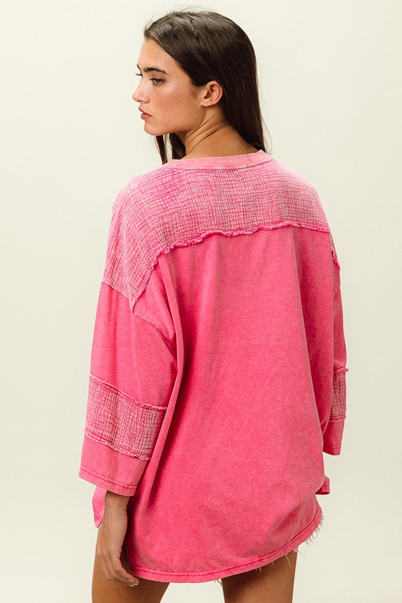 High-Low Washed T-Shirt (Online Only/Ships from USA)