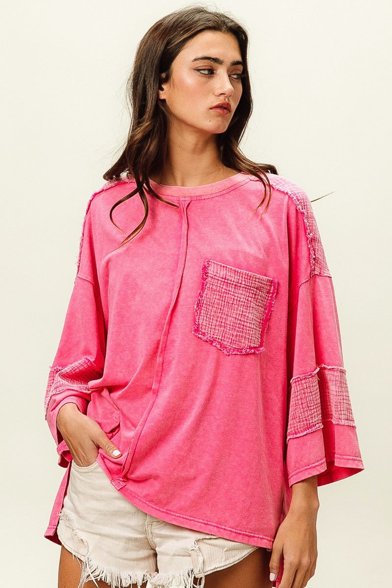 High-Low Washed T-Shirt (Online Only/Ships from USA)