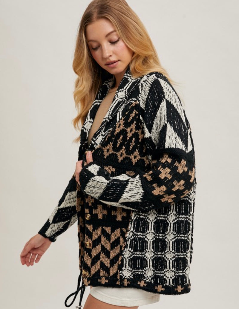 Delancy Collared Neck Sweater Cardigan