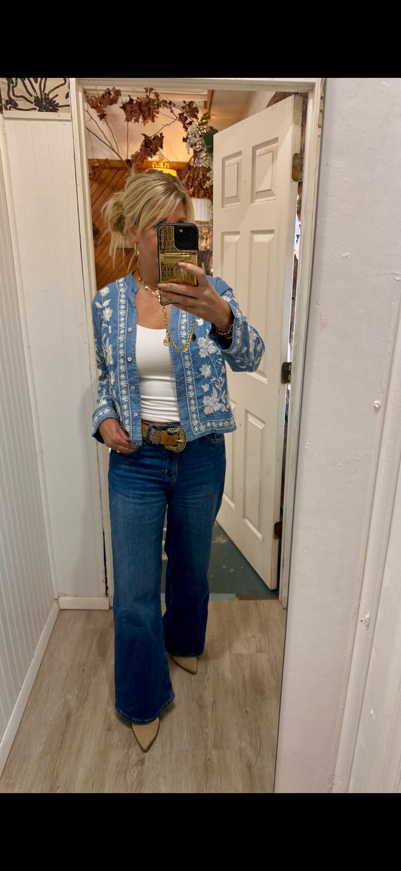 Cascade Floral Print Top