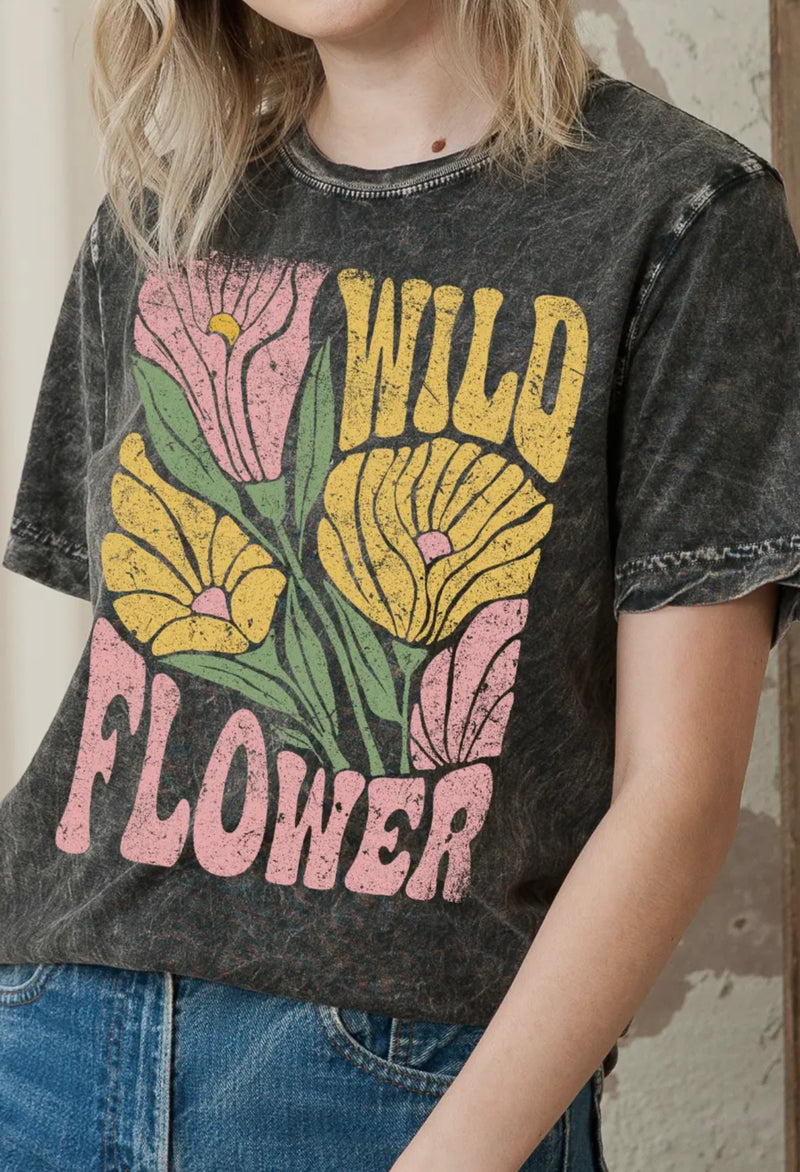 Wild Flower Mineral Washed Tee