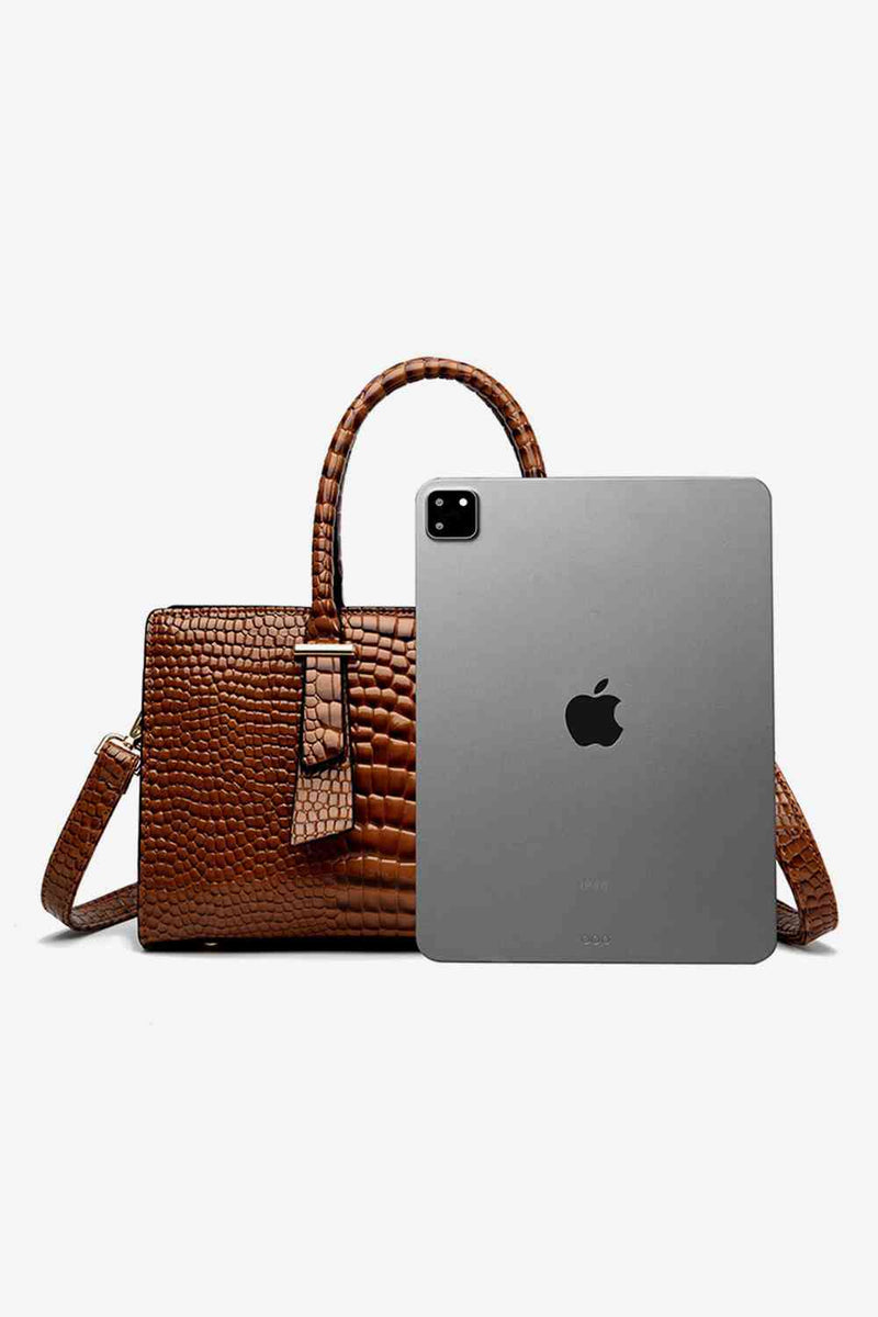 Textured Vegan Leather Handbag (Online Only)