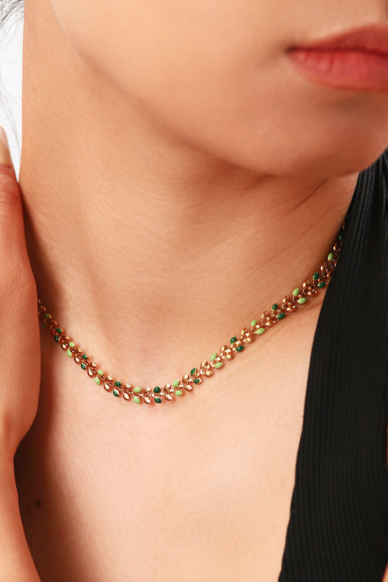 Leaf Chain Lobster Clasp Necklace  (Online Only)
