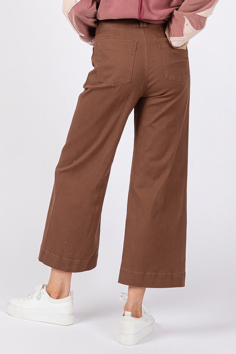 Wide Leg Cropped Pants (Online Only/Ships from USA)