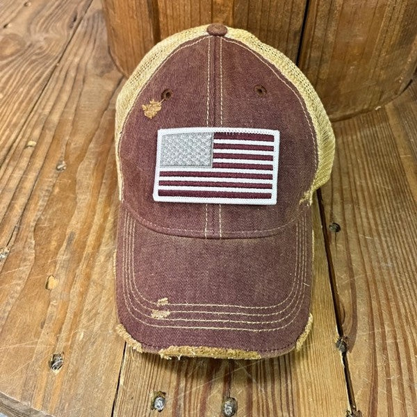 Flag on Maroon Hat - Made in Missouri - Online Only