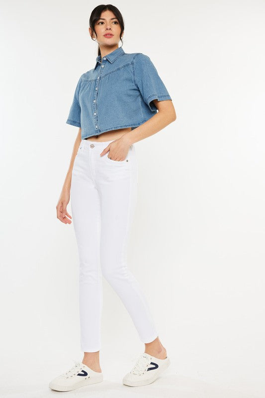 High Rise Ankle Skinny Jeans (Online Only/Ships from USA)