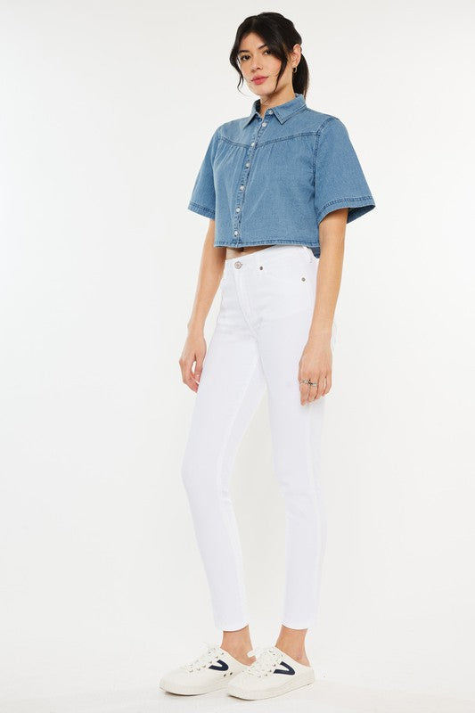 High Rise Ankle Skinny Jeans (Online Only/Ships from USA)