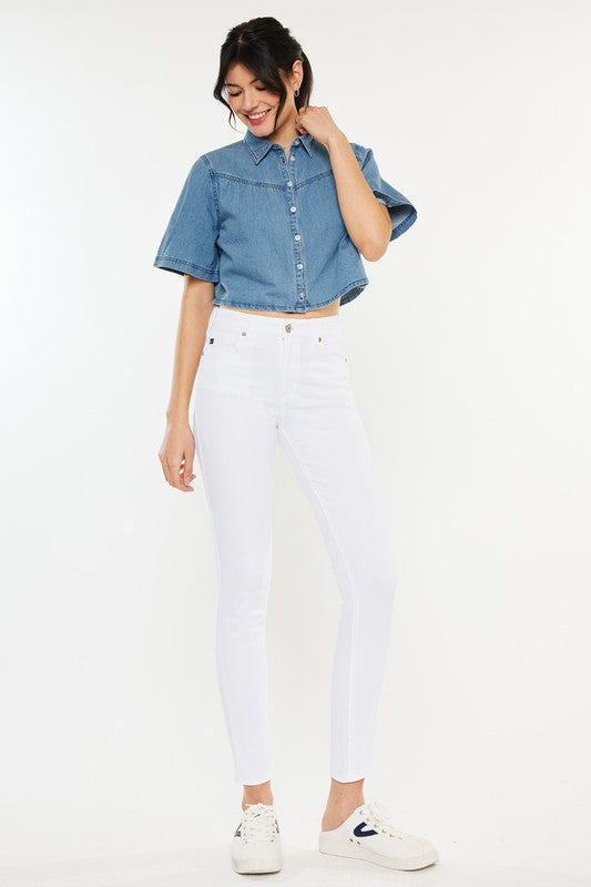 High Rise Ankle Skinny Jeans (Online Only/Ships from USA)