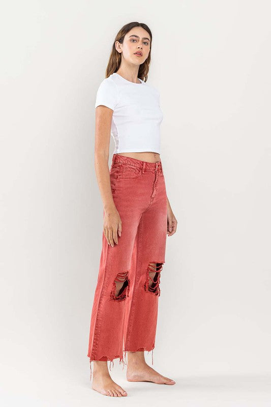 90s Vintage Crop Flare Jeans (Online Only/Ships from USA)