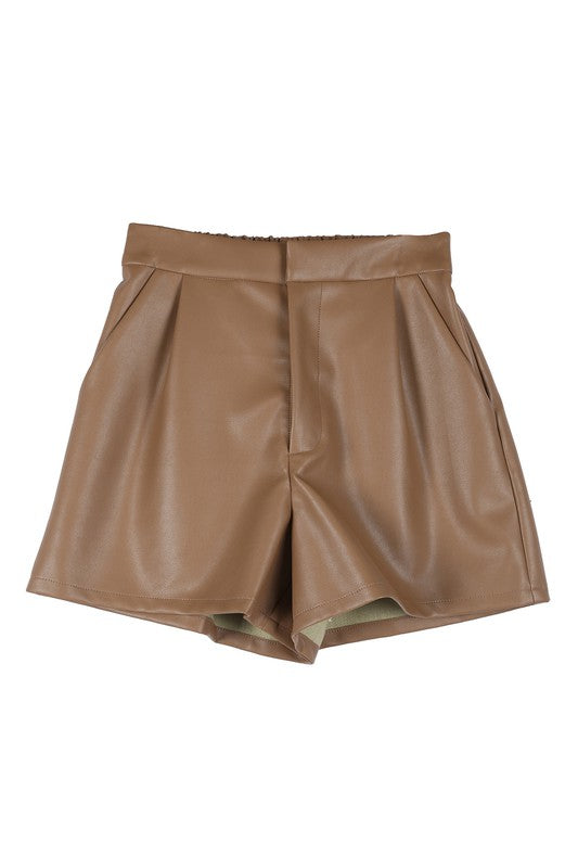 Vegan Leather Shorts (Online Only)