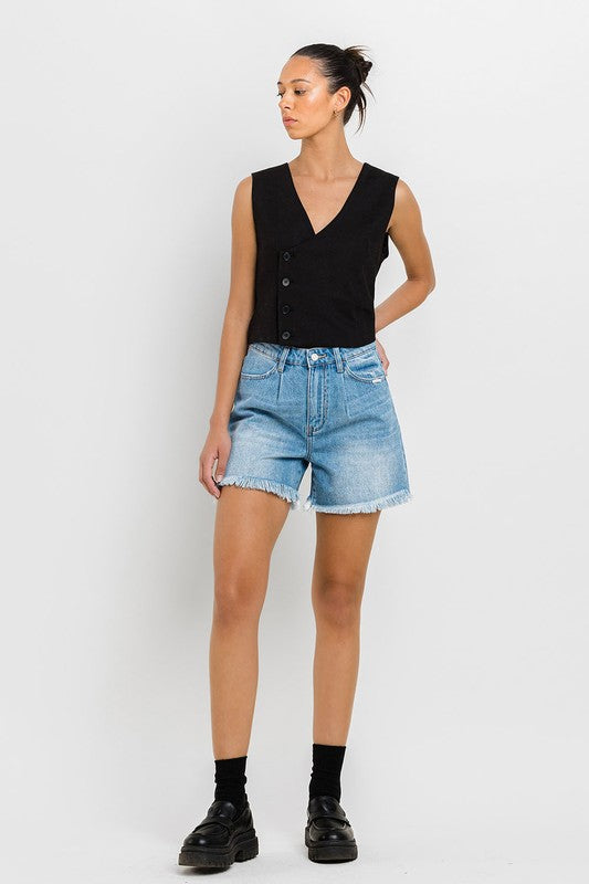 Super High Rise Pleats Shorts (Online Only/Ships from USA)