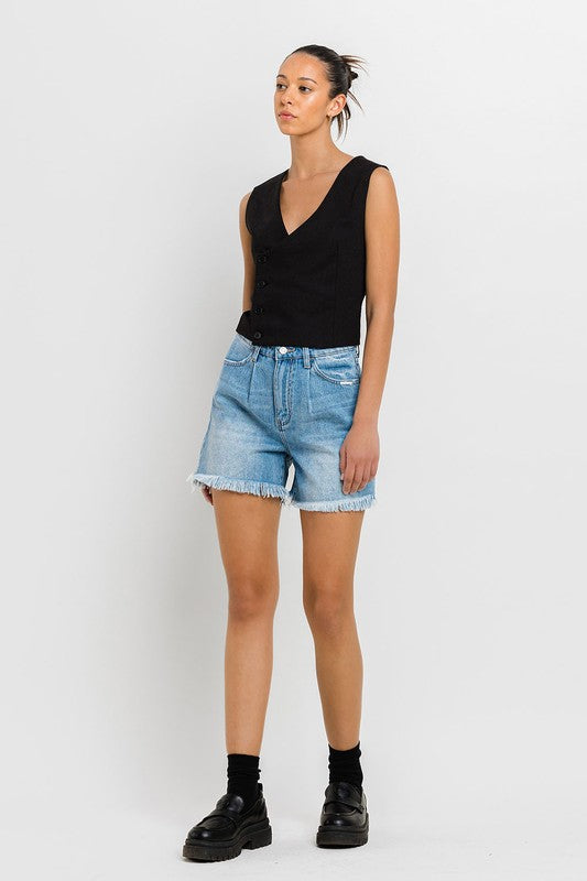 Super High Rise Pleats Shorts (Online Only/Ships from USA)