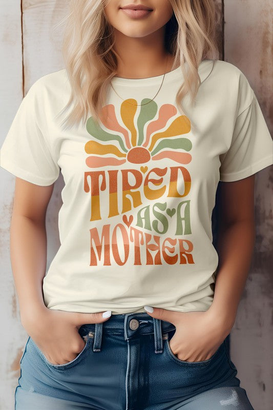 Tired as a Mother Retro Graphic Tee (Online Only/Ships from USA)