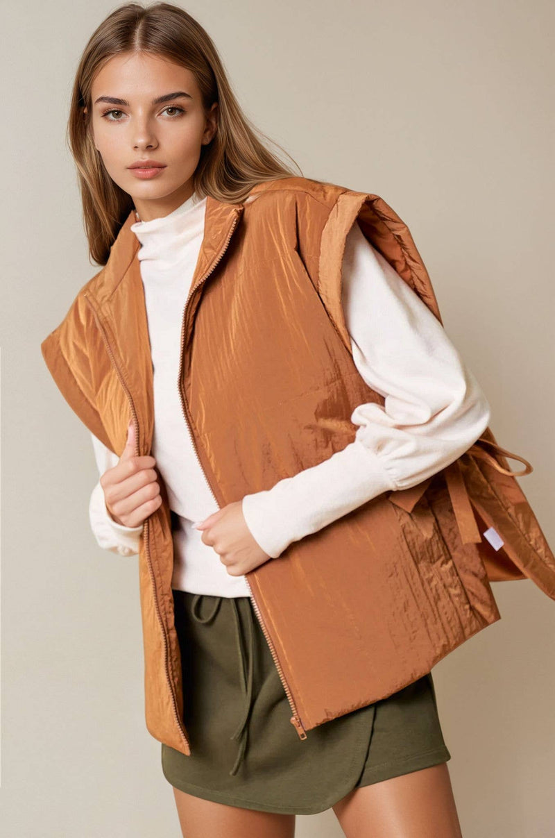 TIE SIDE PUFFER VEST