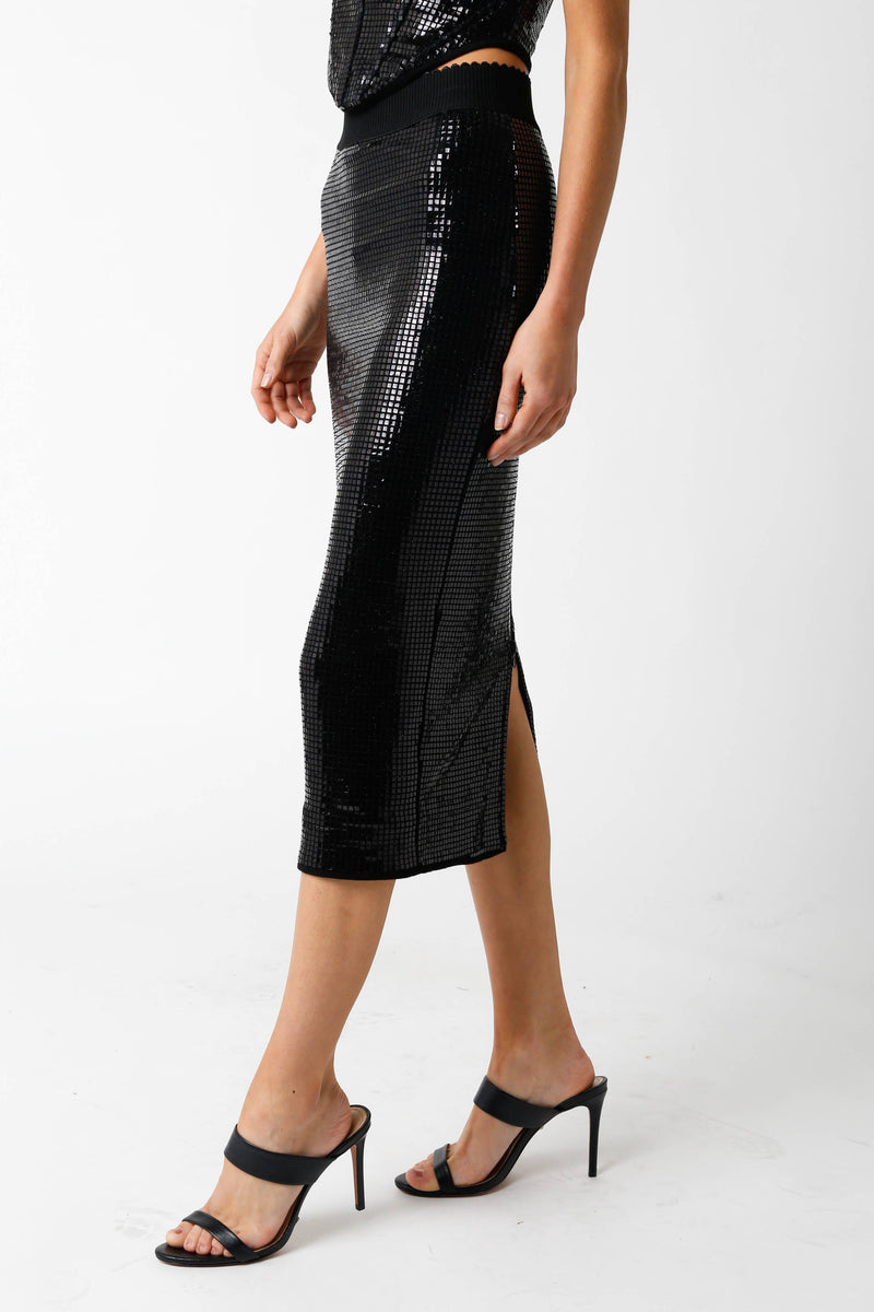 Party Ready Sequin Midi Skirt