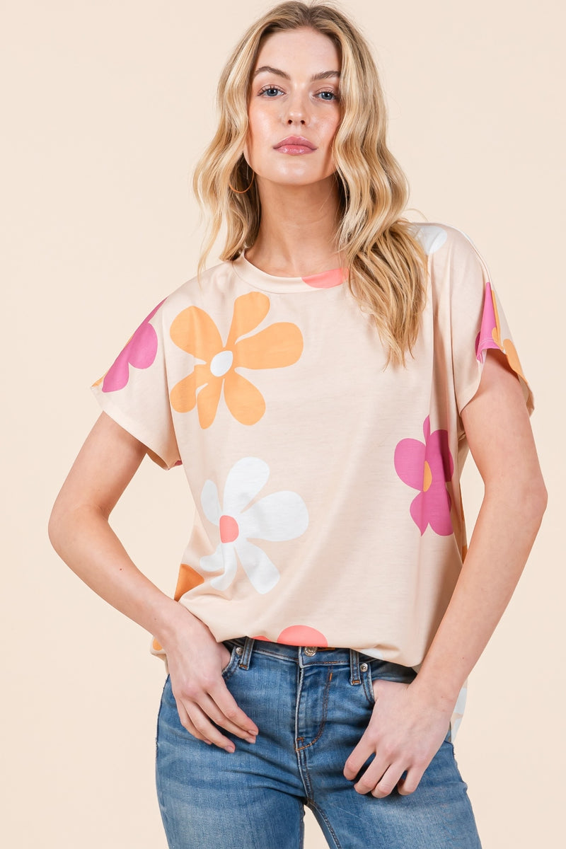 Floral Short Sleeve T-Shirt (Online Only/Ships from USA)