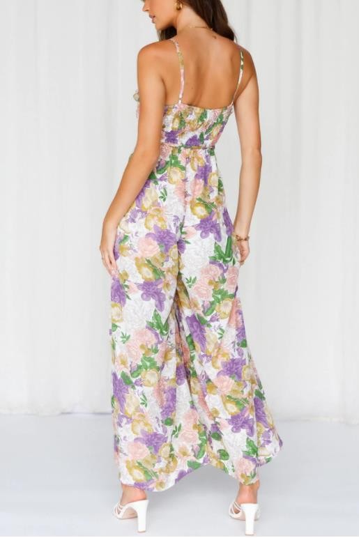 Floral Print Wide Leg Jumpsuit  (Online Only/Ships from USA)