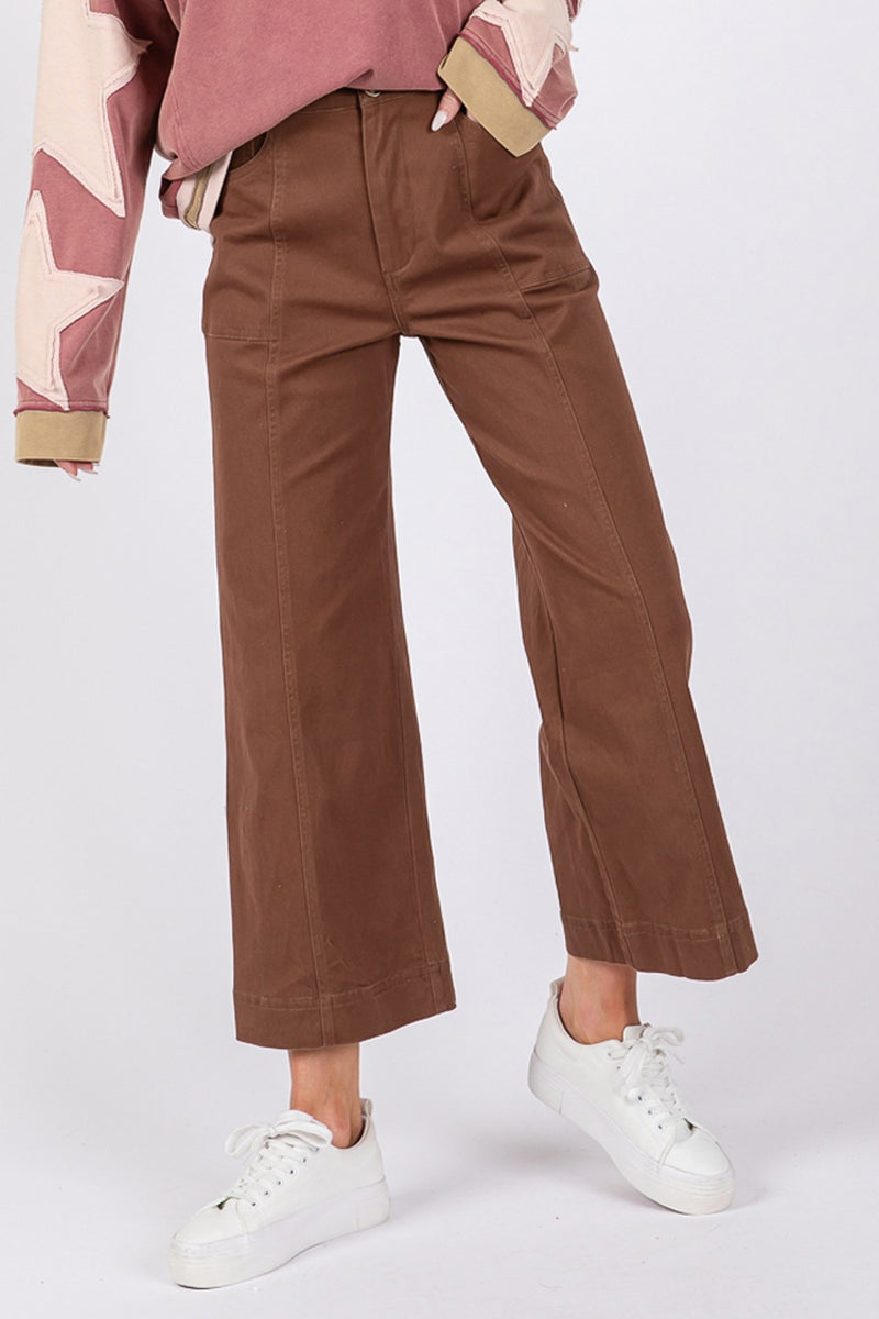 Wide Leg Cropped Pants (Online Only/Ships from USA)