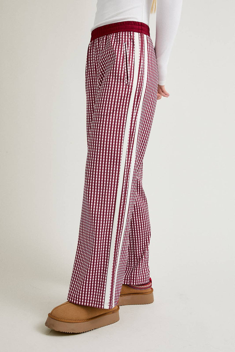 MID RISE SIDE STRIPE DETAIL TRACK PANTS
