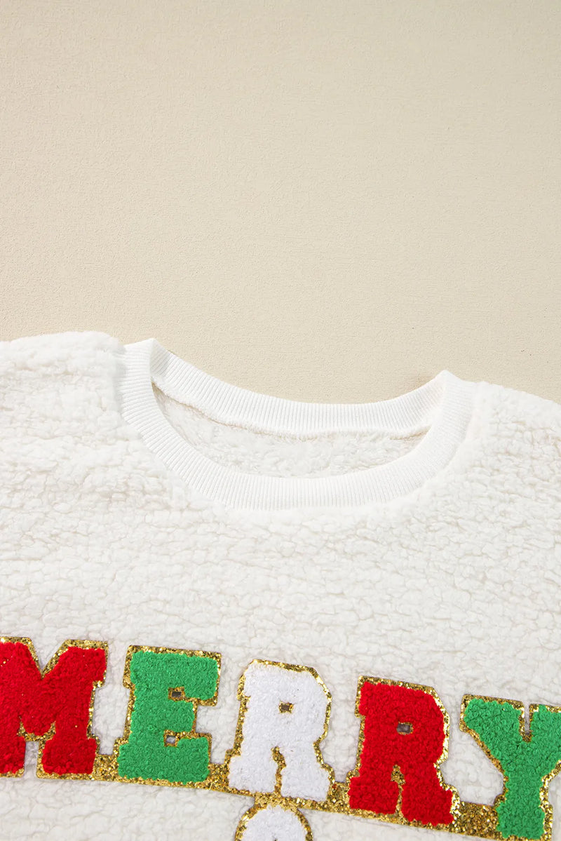 MERRY & BRIGHT Round Neck Long Sleeve Sweatshirt (Online Only)