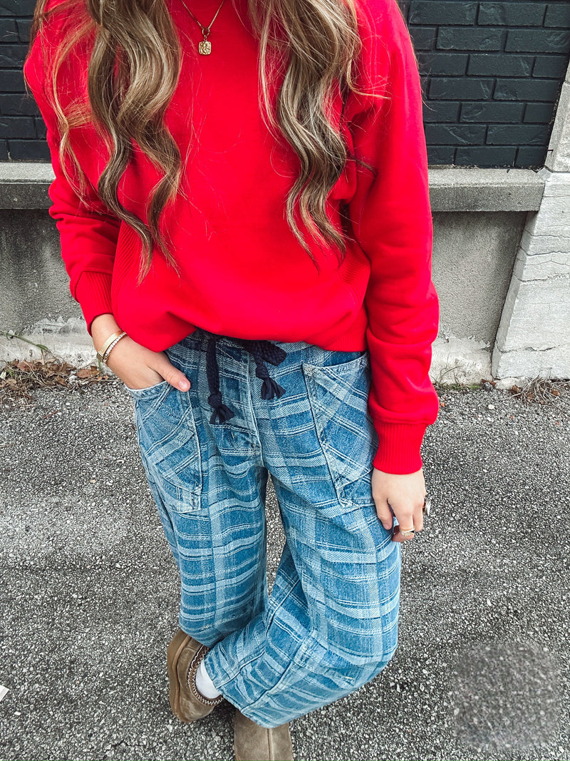 Red/Boyfriend Sweatshirt