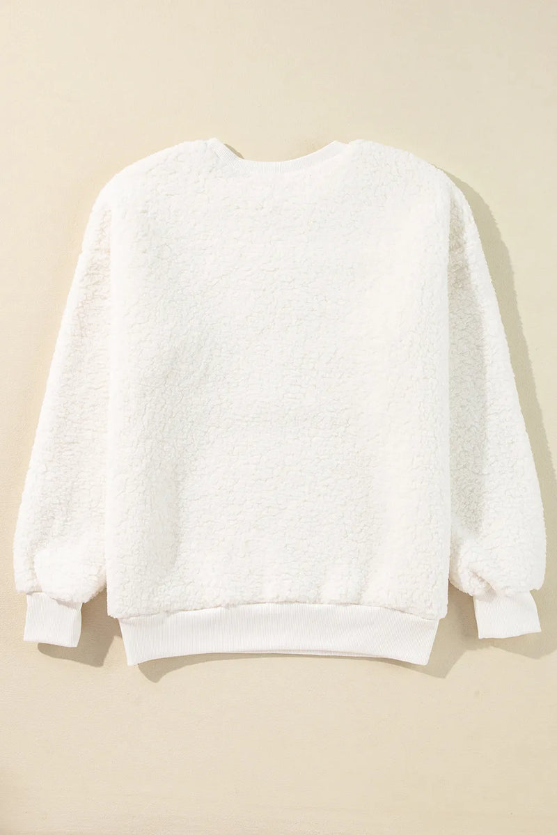 MERRY & BRIGHT Round Neck Long Sleeve Sweatshirt (Online Only)