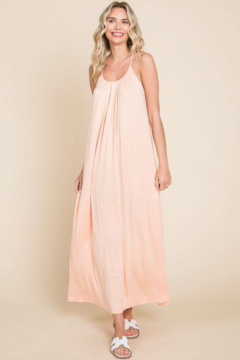 Tie Back Maxi Cami Dress (Online Only/Ships from USA)