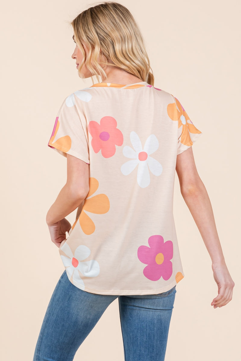 Floral Short Sleeve T-Shirt (Online Only/Ships from USA)