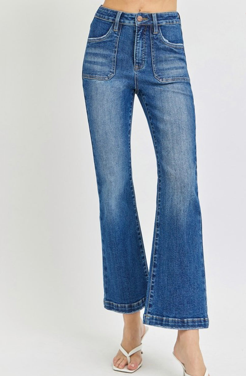 Finn High Rise Ankle Flare Jean