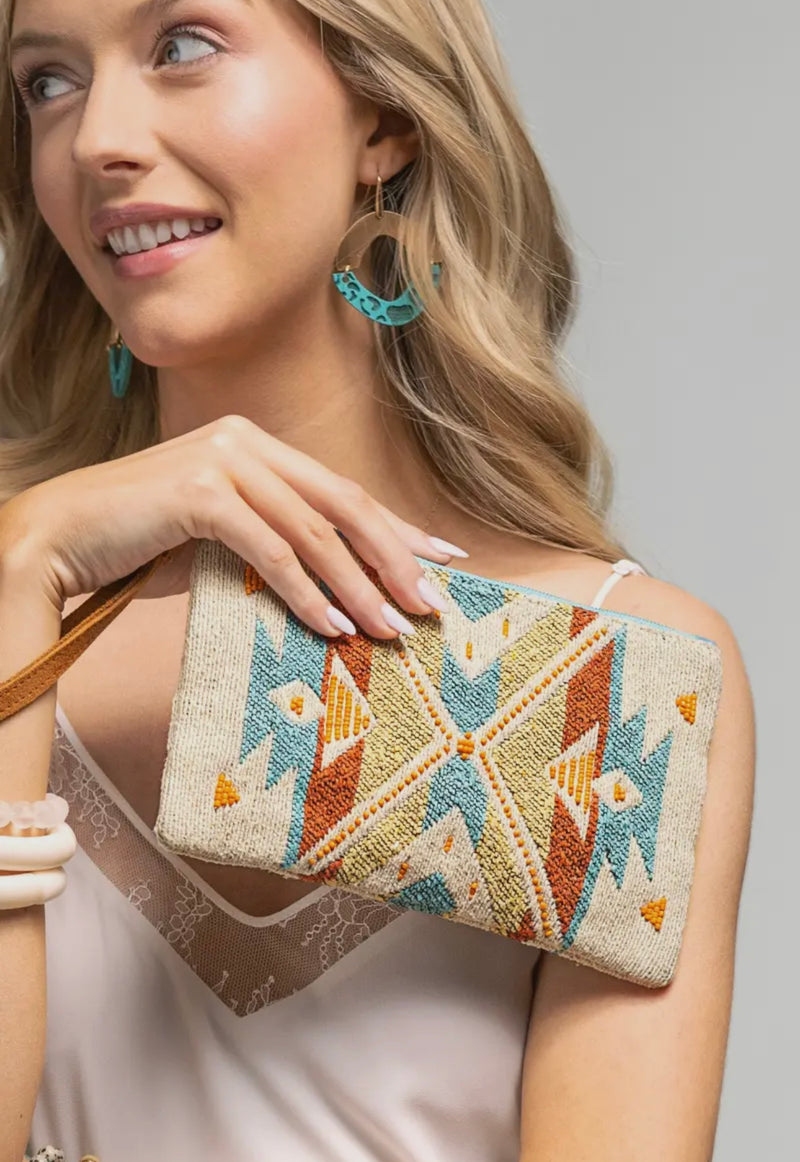 Shaunna Handmade Ethnic Pattern Clutch