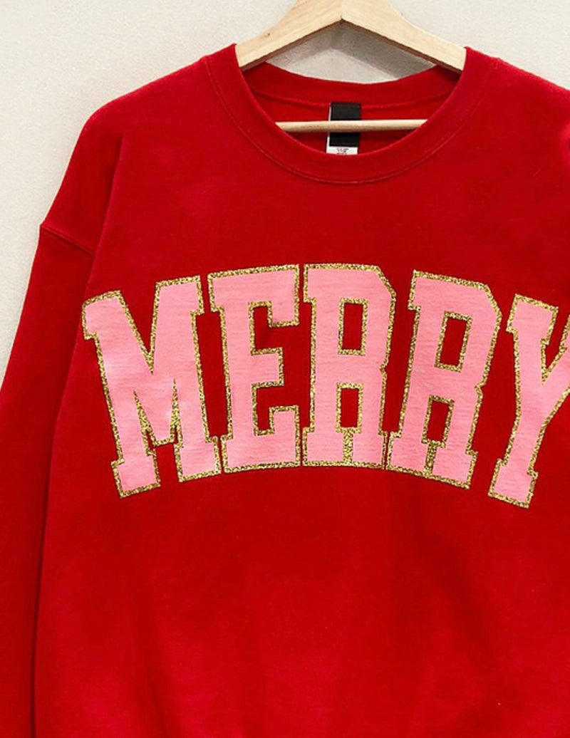 Merry Glitter Holiday Sweatshirt