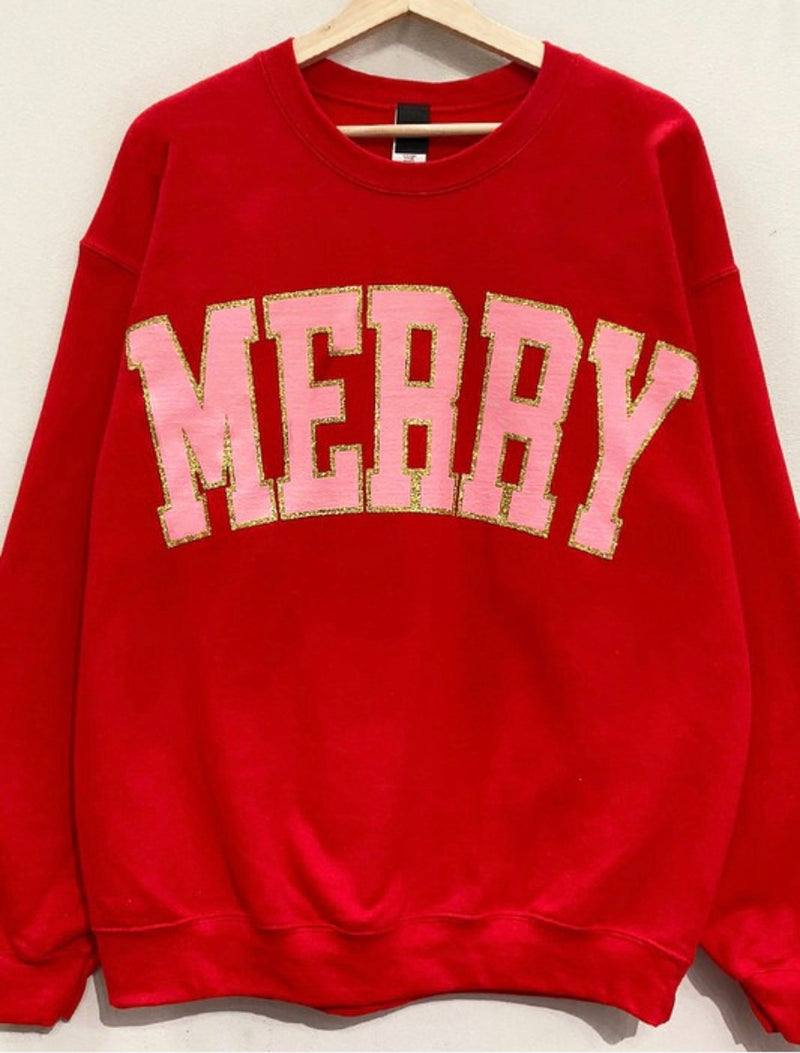 Merry Glitter Holiday Sweatshirt