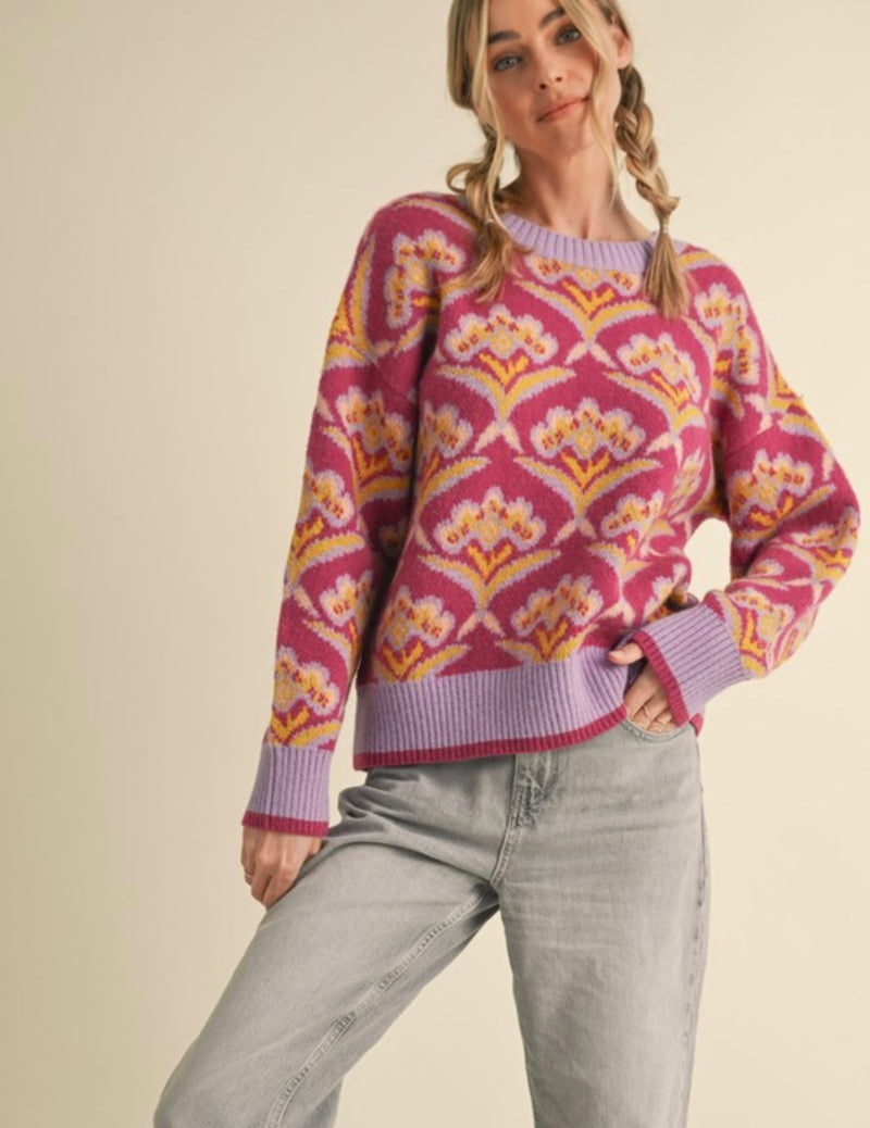 Lavender Plum Multi Sweater