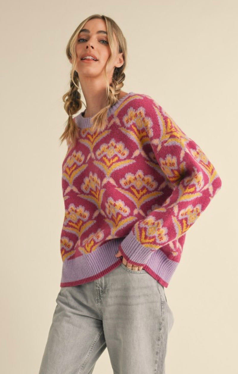 Lavender Plum Multi Sweater