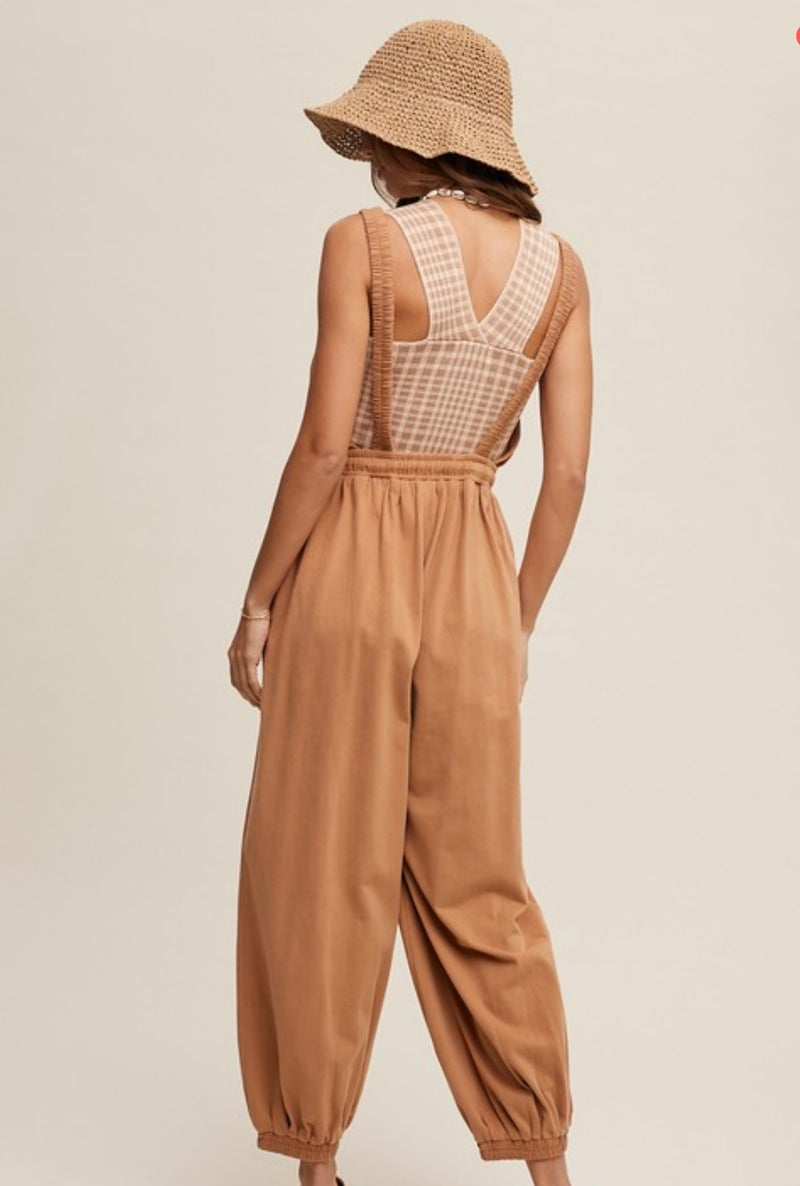 Tank and Jogger Pant Open Back Jumpsuit