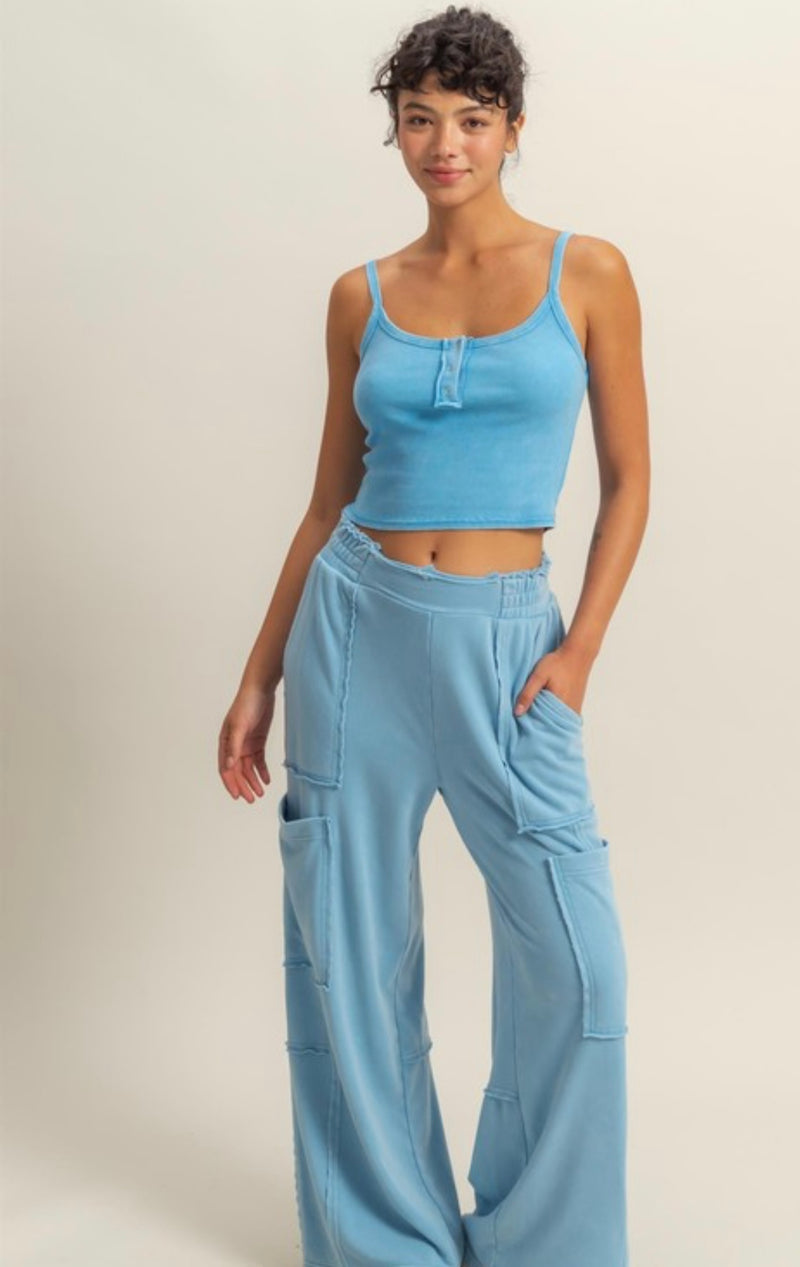 Blue Sky Cargo Knit Pants