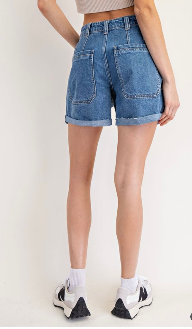 Patch Pocket Denim Short