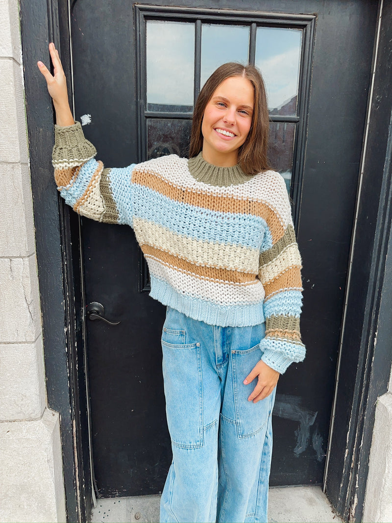 Multi Colors Stripe Sweater