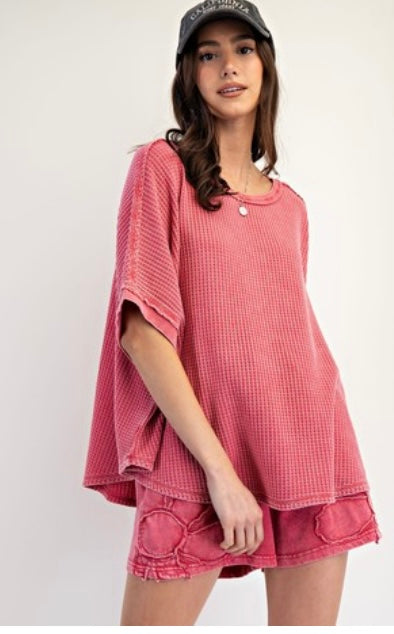 Flower Patch Mineral Washed Knit Short