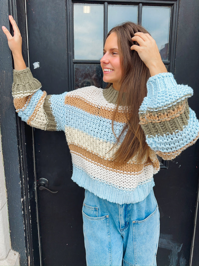 Multi Colors Stripe Sweater
