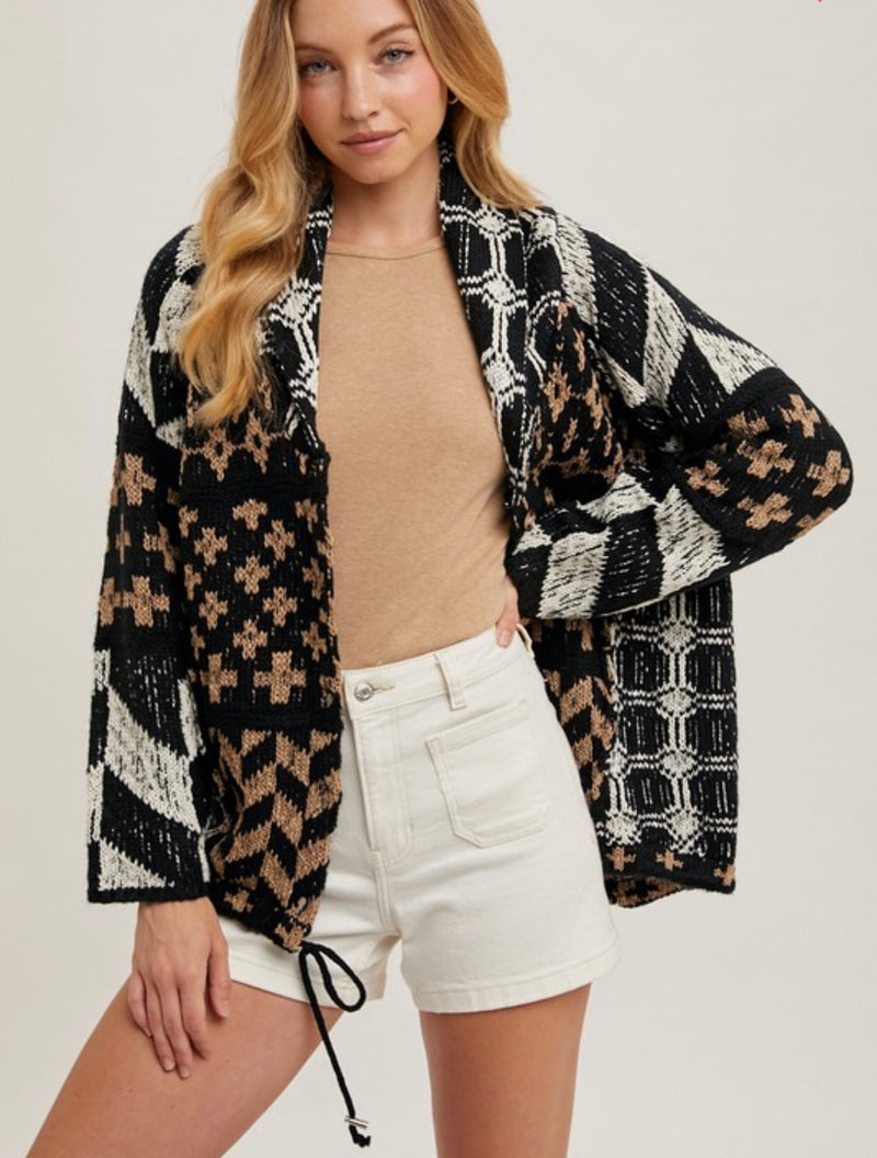 Delancy Collared Neck Sweater Cardigan