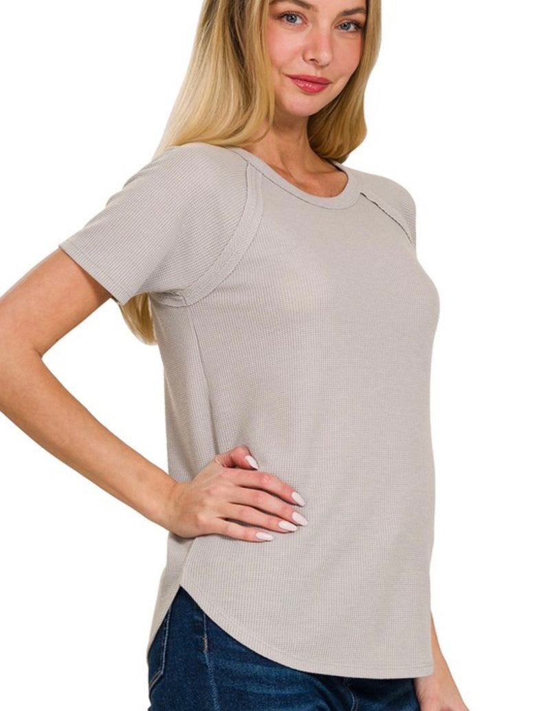 Baby Waffle Short Sleeve Top