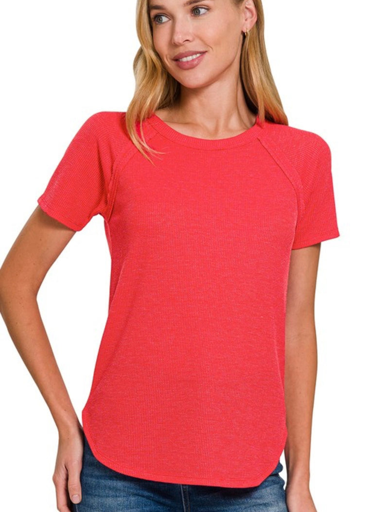Baby Waffle Short Sleeve Top