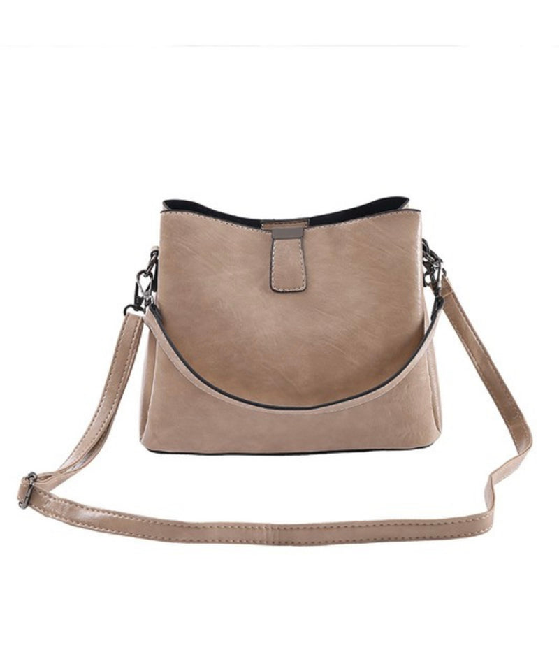 Vegan Leather Bucket Shoulder Bag
